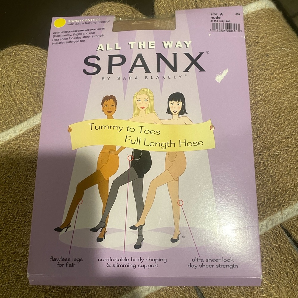 Spanx NIP All the Way Super Control Full Length Super Control Pantyhose A Nude